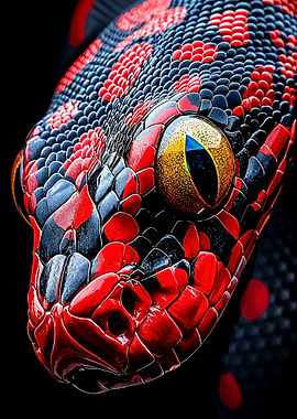 Red and Black Snake Eye