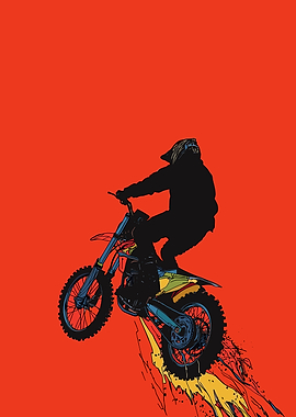 Motocross Jump Silhouette
