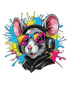 Cool Mouse with Headphones