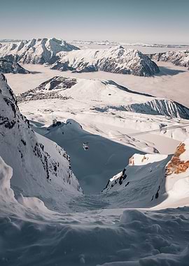 Snowy Mountain Peak View