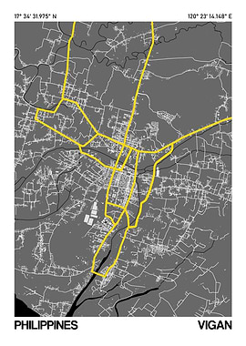 Vigan City Street Map