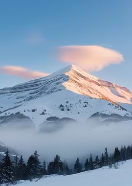 Snowy Mountain Peak