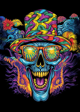 Psychedelic Skull Art