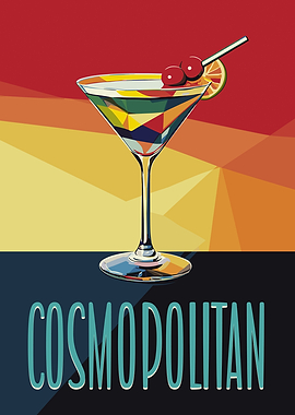 Cosmopolitan Cocktail Martini Art