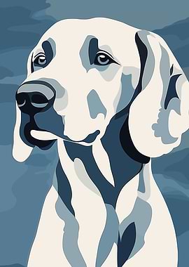 Blue Dog Portrait Great Dane