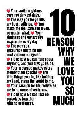 10 Reasons Why We Love You