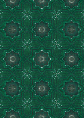 Emerald Green Geometric Pattern