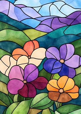 Stained Glass Flowers