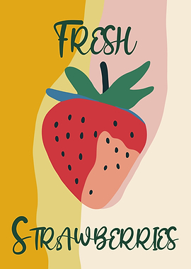 Fresh Strawberries Poster