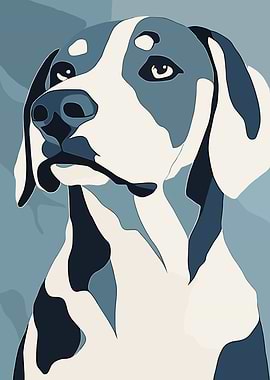 Blue Beagle Dog Portrait