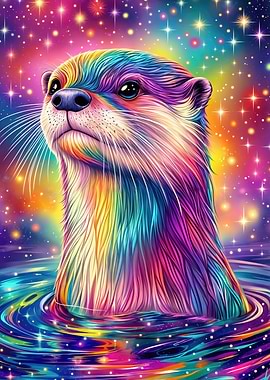 Cosmic Otter Wall Art