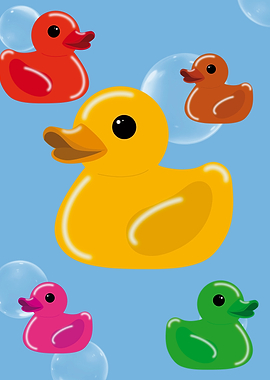 Colorful Rubber Ducks