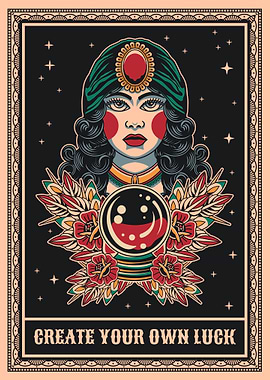 fortune teller traditional tattoo
