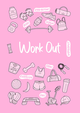 Workout Doodle Illustration