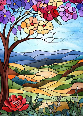 Stained Glass Landscape