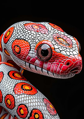 Red and White Snake