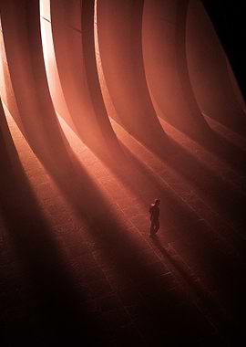 Silhouette in Red Chamber