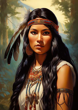 Native American Woman Portrait