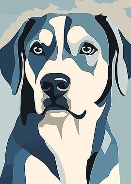 Blue Dog Portrait