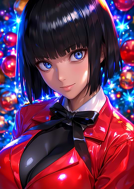 Sexy Anime Girl in Red Jacket