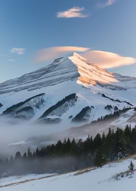 Snowy Mountain Peak