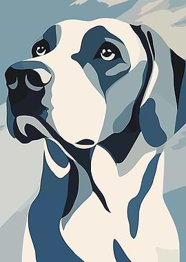 Blue Labrador Dog Portrait