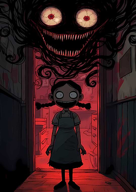 Creepy Girl and Monster