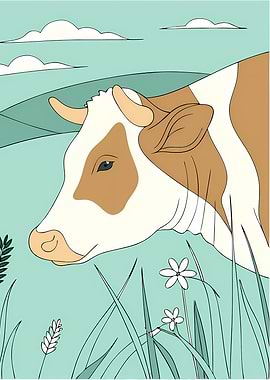 Cow in a Meadow