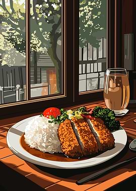 Japanese Curry Rice Illustration