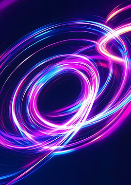 Abstract Neon Swirls