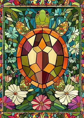 Stained Glass Turtle