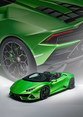 Green Lamborghini Huracan Spyder