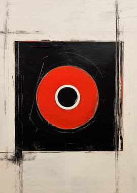 Abstract Red Circle art