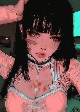 Anime Girl with Bandages