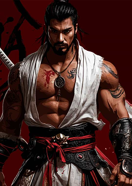 Samurai Warrior Portrait