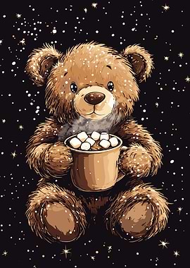 Teddy Bear with Hot Chocolate