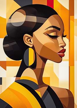 Abstract Melanin Beauty
