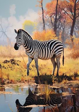 Zebra by the Water