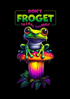 Love Yourself Frog Art