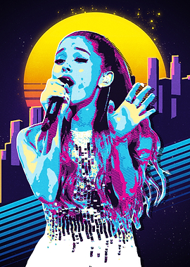 Ariana Grande Retro Pop Art