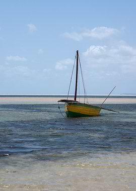 Traditional Boat at Sea