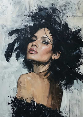 Woman with Feathers