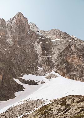 Mountain Peak with Snow
