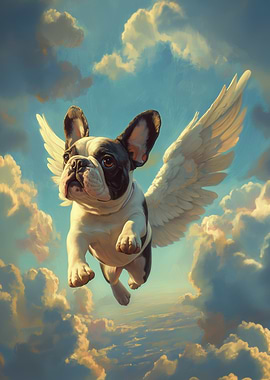 French Bulldog with Angel Wings | Dog Loss Sympathy Gift