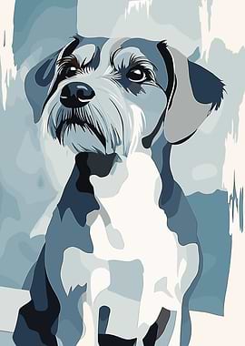 Blue Yorkshire Dog Portrait