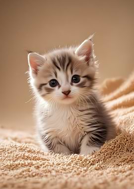 Cute Kitten Portrait