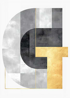 Gold and Grey Letter G