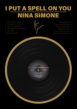 Nina Simone I Put A Spell On You Album Vinyl Poster Design