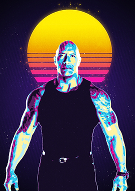 The Rock Retro Art