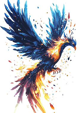 Blue Phoenix in Flight